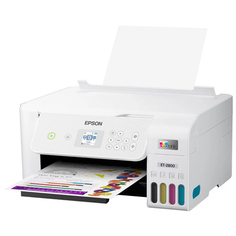 Epson EcoTank ET-2800 Wireless All-In-One Supertank Inkjet Printer - White