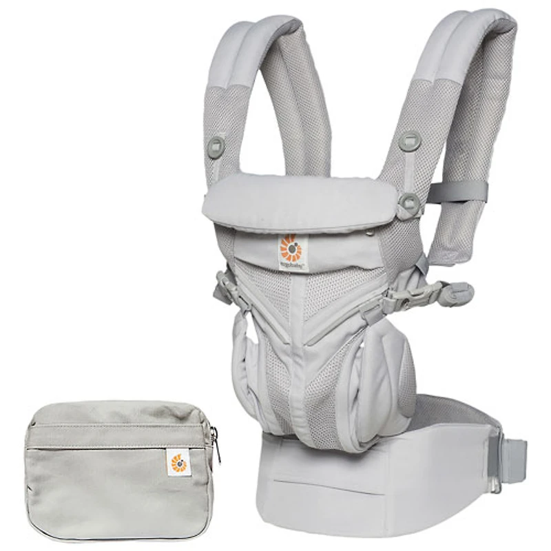 Porte-bébé en filet respirant à quatre positions Omni 360 Cool Air Mesh d'Ergobaby - Gris perle