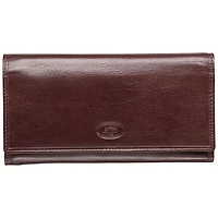 Portefeuille RFID à trois volets en cuir véritable Equestrian2 avec porte-chéquier de Mancini - Brun