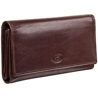 Portefeuille RFID à trois volets en cuir véritable Equestrian2 avec porte-chéquier de Mancini - Brun