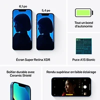 iPhone 13 de 128 Go d'Apple offert par TELUS - Bleu - Financement mensuel
