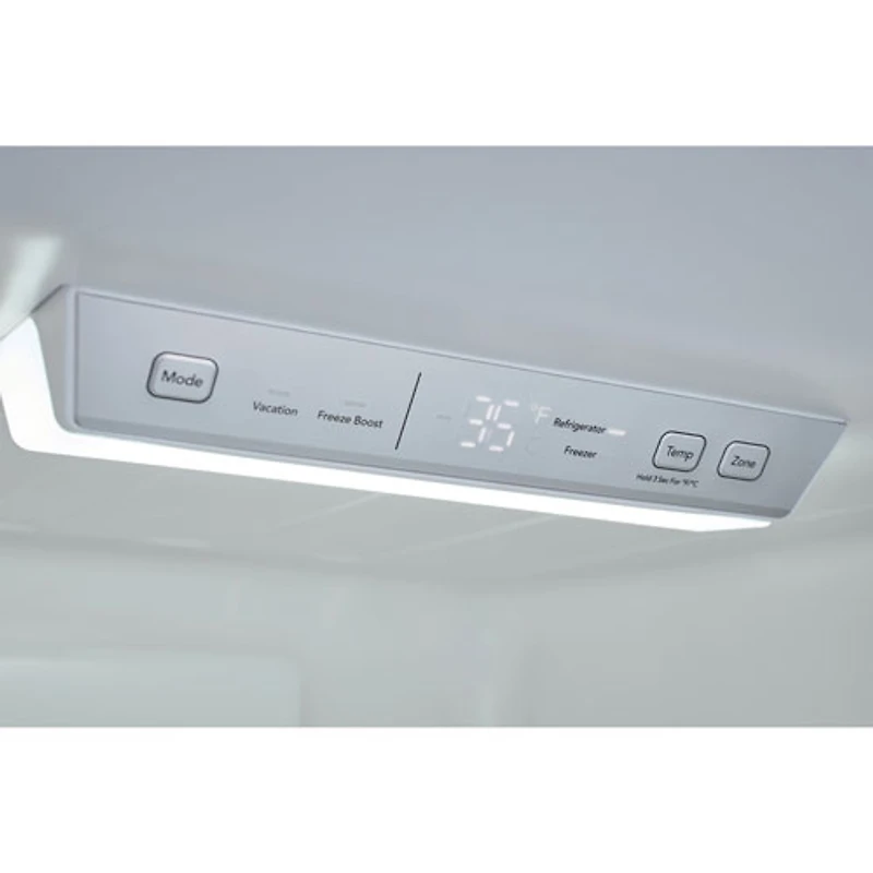 Réfrigérateur congélateur inférieur 11,5 pi³ 24 po/éclairage DEL de Frigidaire (FRBG1224AV) - Inox
