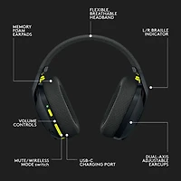 Logitech G435 LIGHTSPEED Bluetooth Wireless Gaming Headset for PC/PS5/PS4/Switch - Black