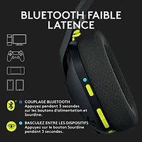 Logitech G435 LIGHTSPEED Bluetooth Wireless Gaming Headset for PC/PS5/PS4/Switch - Black