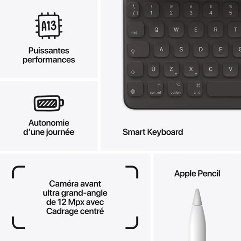 iPad 10,2 po 256 Go avec Wi-Fi d'Apple (9e génération) - Gris cosmique