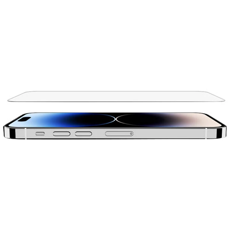 Belkin UltraGlass Antimicrobial Screen Protector for iPhone 14/13 Pro with Installation Guide Tray