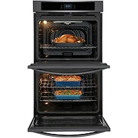 Frigidaire 30" 10.6 Cu. Ft. Double Self-Clean Electric Wall Oven (FCWD3027AD) - Black Stainless