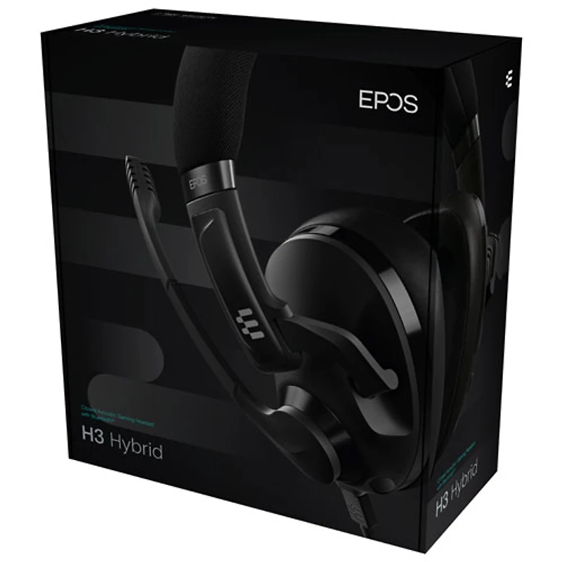 Casque de jeu hybride avec fil/Bluetooth H3 d'EPOS - Noir