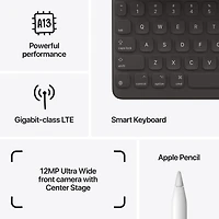 iPad 10,2 po 256 Go avec Wi-Fi et 4G LTE d'Apple (9e génération) offert par Bell - Argenté