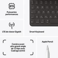 iPad 10,2 po 256 Go avec Wi-Fi et 4G LTE d'Apple (9e génération) offert par Bell - Argenté
