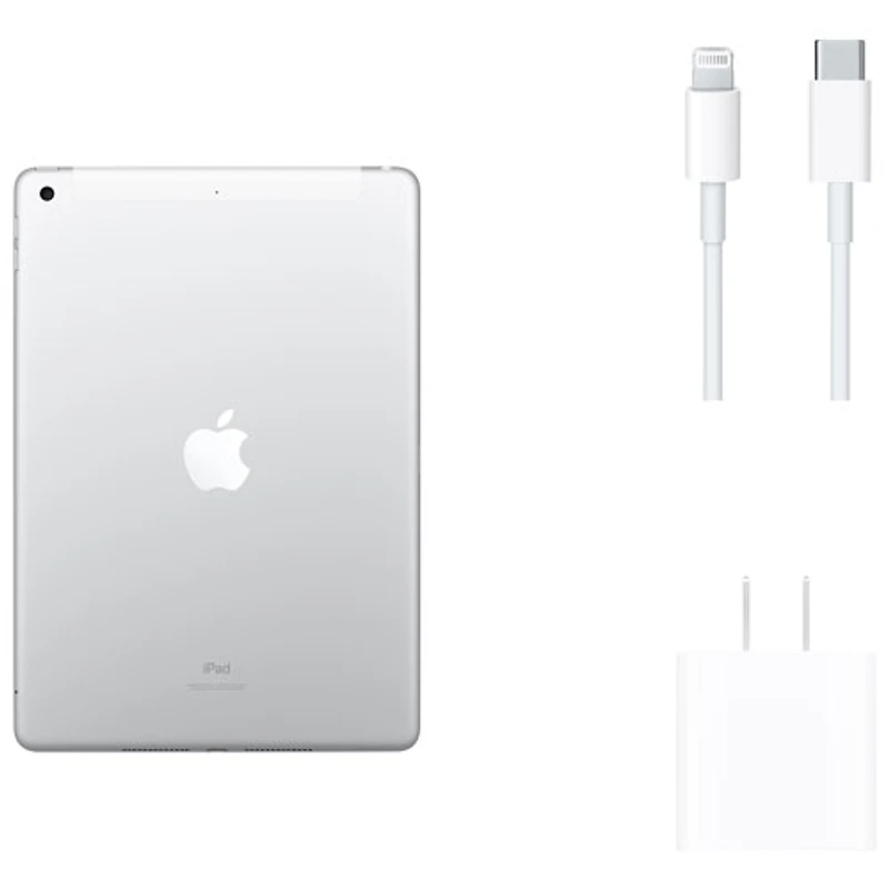 iPad 10,2 po 256 Go avec Wi-Fi et 4G LTE d'Apple (9e génération) offert par Bell - Argenté