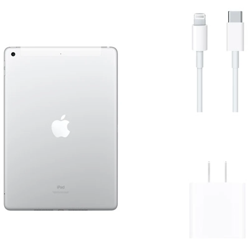 iPad 10,2 po 256 Go avec Wi-Fi et 4G LTE d'Apple (9e génération) offert par Bell - Argenté