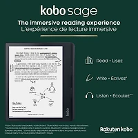 Kobo Sage HD 8" Digital eReader with Touchscreen (N778-KU-BK-K-EP) - Black