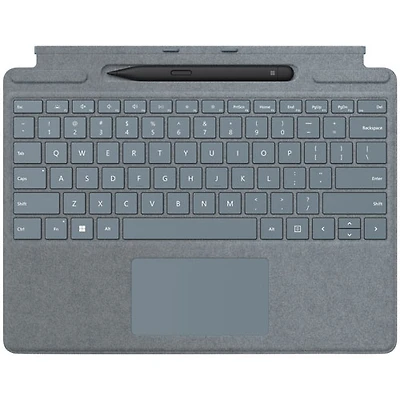Clavier Signature pour Surface Pro de Microsoft avec stylet Mince 2 - Bleu glacier - Anglais
