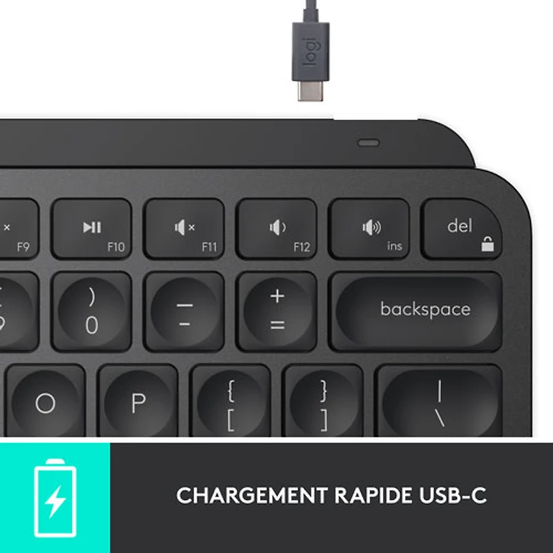 Logitech MX Keys Mini Bluetooth Backlit Ergonomic Keyboard - Black