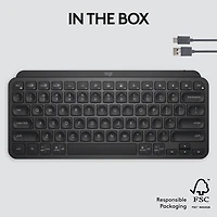 Logitech MX Keys Mini Bluetooth Backlit Ergonomic Keyboard - Black