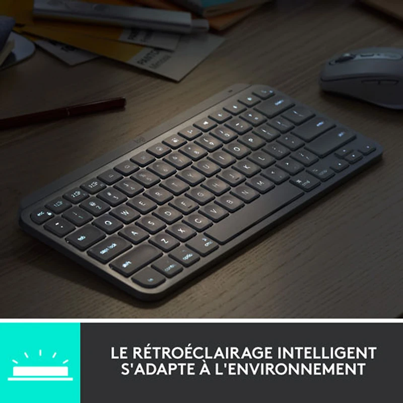 Logitech MX Keys Mini Bluetooth Backlit Ergonomic Keyboard - Black