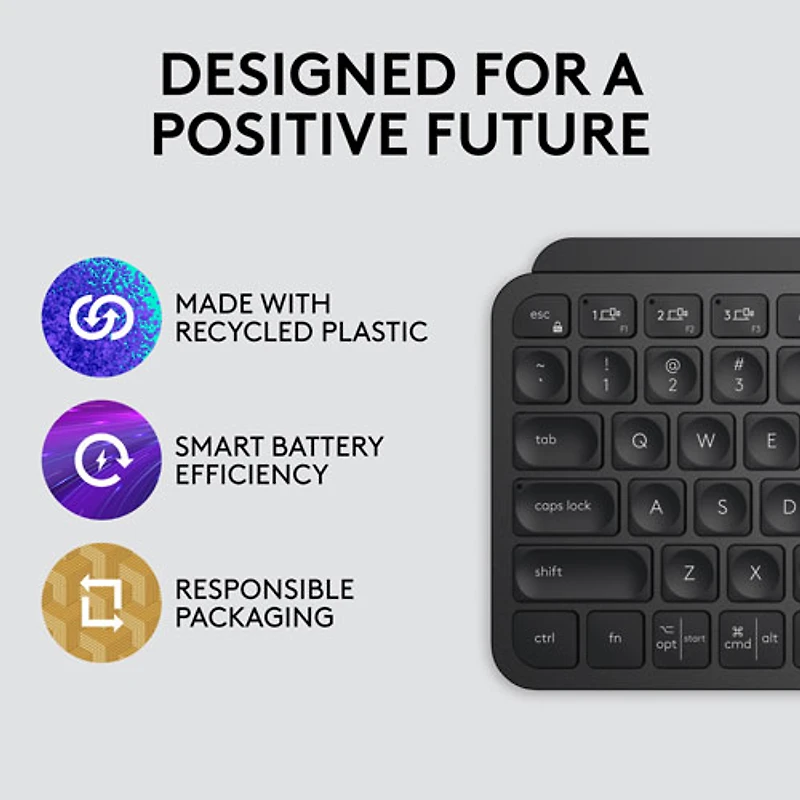 Logitech MX Keys Mini Bluetooth Backlit Ergonomic Keyboard - Black
