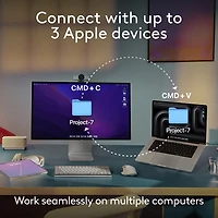 Clavier ergonomique rétroéclairé mécanique Bluetooth MX Mini de Logitech pour Mac - Gris pâle