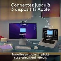 Clavier ergonomique rétroéclairé mécanique Bluetooth MX Mini de Logitech pour Mac - Gris pâle