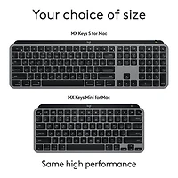 Clavier ergonomique rétroéclairé mécanique Bluetooth MX Mini de Logitech pour Mac - Gris pâle