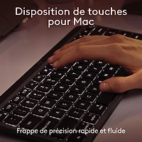 Clavier ergonomique rétroéclairé mécanique Bluetooth MX Mini de Logitech pour Mac - Gris pâle