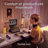 Clavier ergonomique rétroéclairé mécanique Bluetooth MX Mini de Logitech pour Mac - Gris pâle
