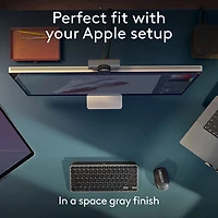 Clavier ergonomique rétroéclairé mécanique Bluetooth MX Mini de Logitech pour Mac - Gris pâle
