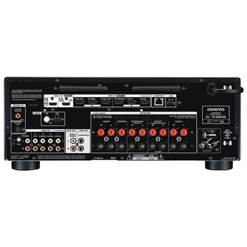 Onkyo TX-NR6100 7.2 Channel 8K Ultra HD Network AV Receiver