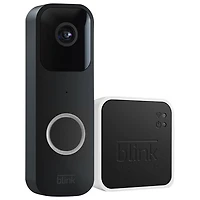 Sonnette vidéo avec ou sans fil de Blink avec module Sync 2 - Noir
