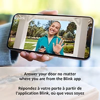 Sonnette vidéo avec ou sans fil de Blink avec module Sync 2 - Noir
