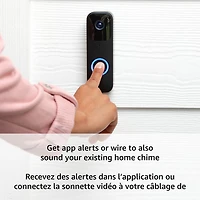 Sonnette vidéo avec ou sans fil de Blink avec module Sync 2 - Noir
