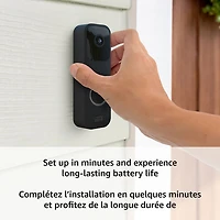 Sonnette vidéo avec ou sans fil de Blink avec module Sync 2 - Noir