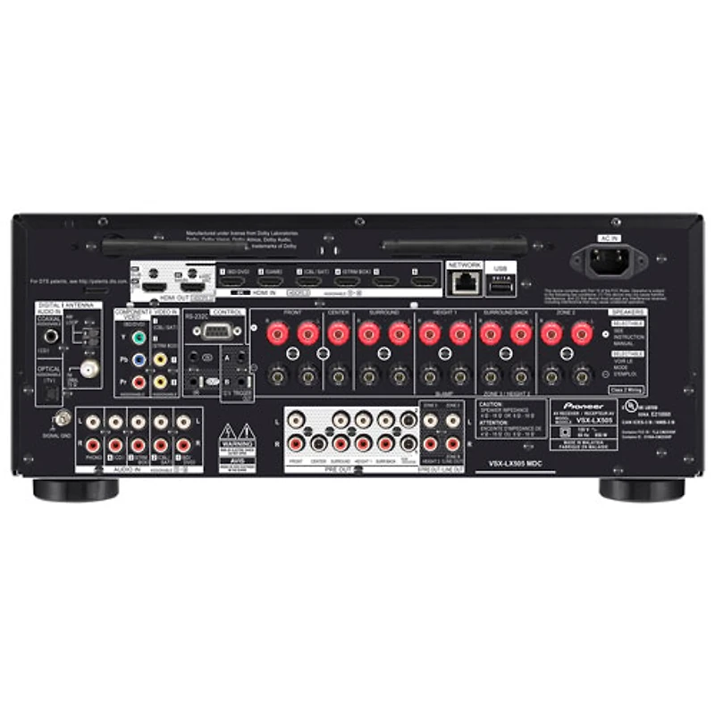 Récepteur AV réseau UHD 8K 9.2 canaux Elite VSX-LX505 de Pioneer