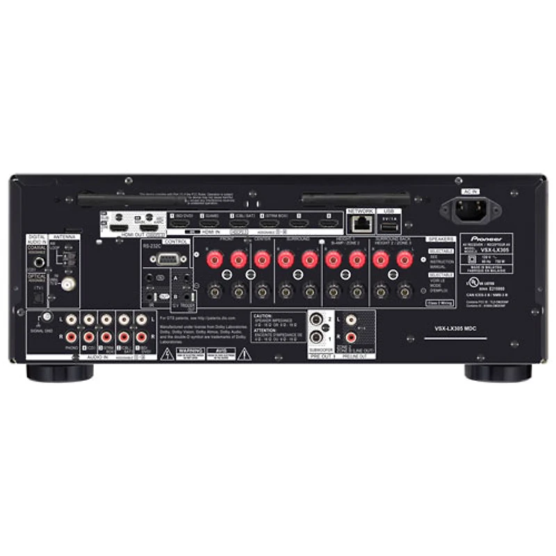 Récepteur AV réseau UHD 8K 9.2 canaux Elite VSX-LX305 de Pioneer