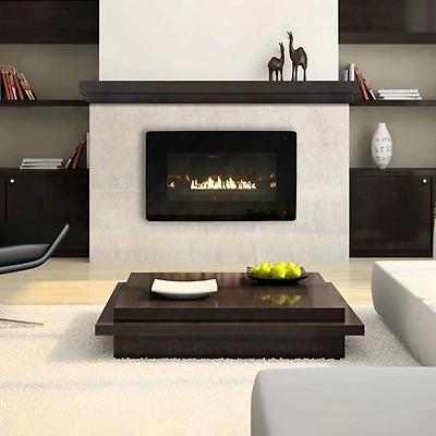 Manteau de cheminée/tablette murale de 45 po en placage de bois Roman d'Elements - Expresso