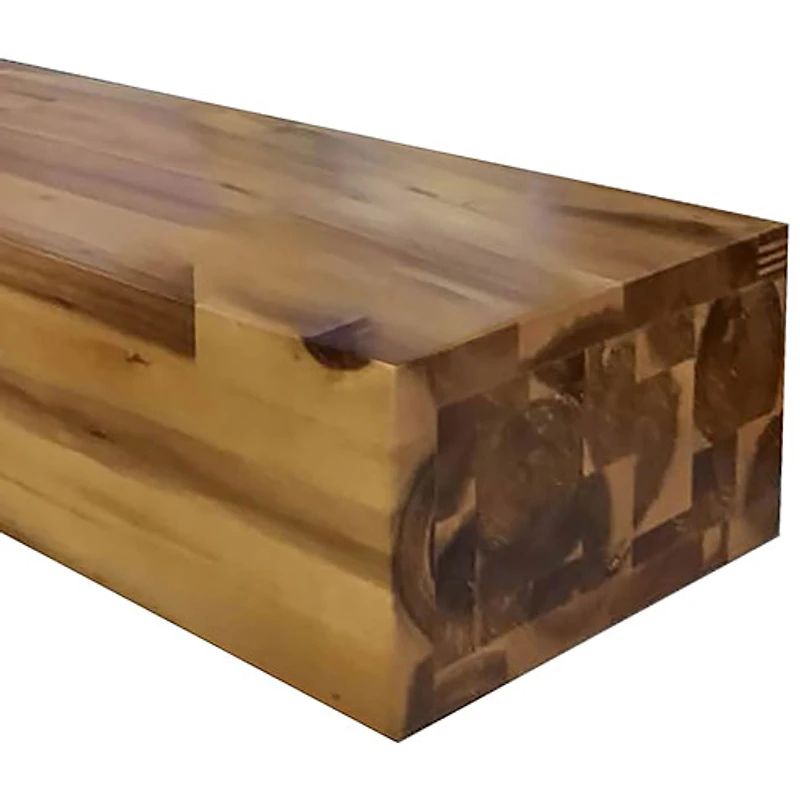 Manteau de cheminée/tablette murale de 45 po en bois d'acacia d'Elements - Lustre naturel