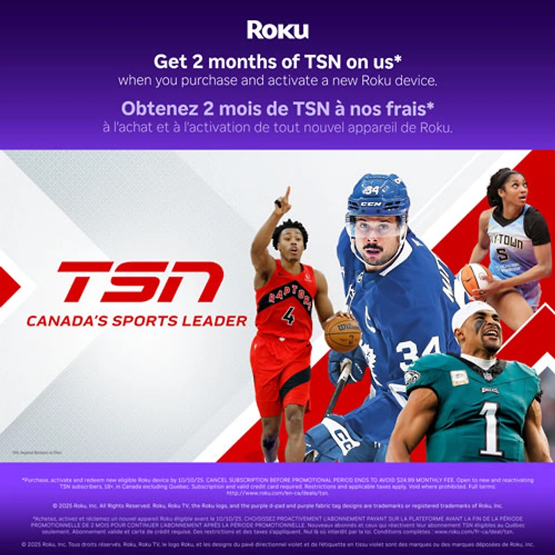 Lecteur multimédia Roku Streaming Stick 4K avec télécommande