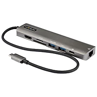 StarTech 7-In-1 USB-C Hub with Power Delivery (DKT30CHSDPD1) - Black/Space Grey