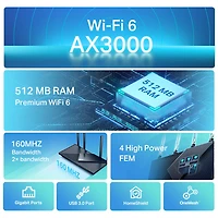 Routeur Wi-Fi 6 bibande sans fil AX3000 Archer AX55 de TP-Link