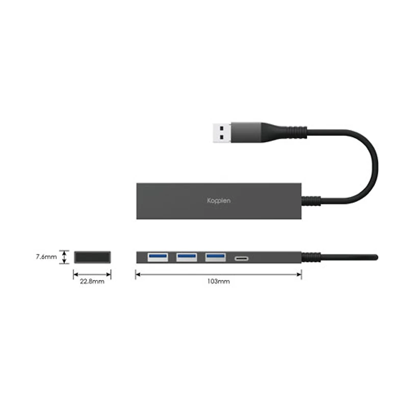 Kopplen USB 3.0 4-in-1 Multi Hub (HUB-USB04SGR)