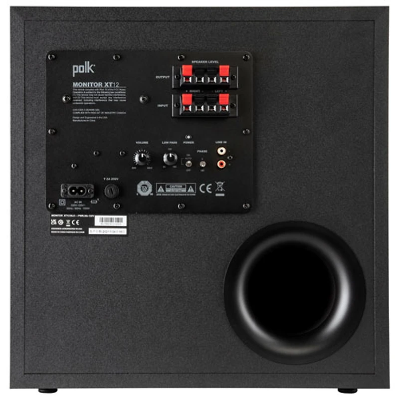 Haut-parleur d'extrêmes graves amplifié 12 po 100 W MXT12 de Polk Audio