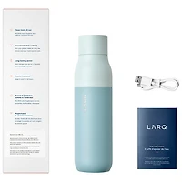Bouteille d'eau isotherme autonettoyante de 740 ml (25 oz) en acier inoxydable PureVis de LARQ - Vert littoral
