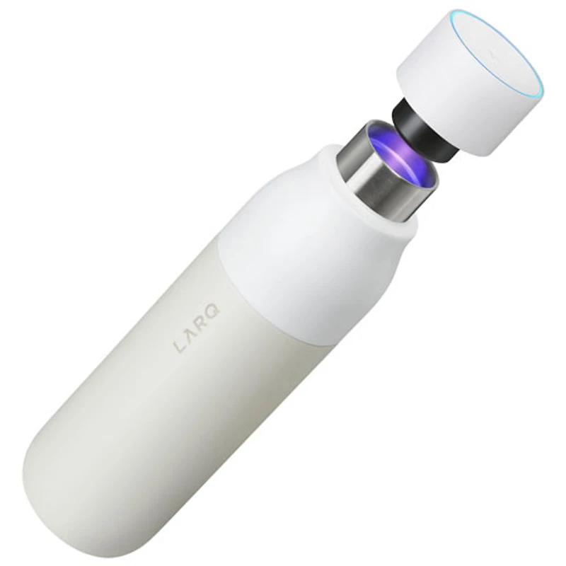 LARQ PureVis 740ml (25 oz.) Self-Cleaning Insulated Stainless Steel Water Bottle - Granite White