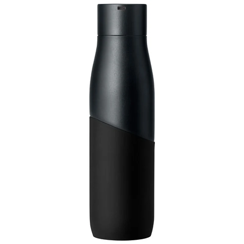 Bouteille d'eau autonettoyante de 710 ml (24 oz) en acier inoxydable PureVis Movement de LARQ - Noir/Onyx