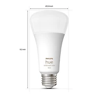 Ampoule DEL intelligente Hue A21 de Philips - Ambiance blanche et colorée