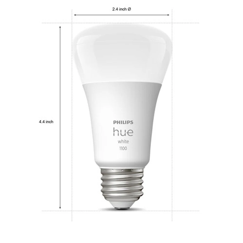 Ampoule DEL intelligente Hue A19 de Philips - Paquet de 4