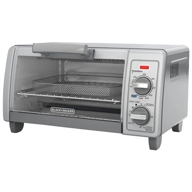 Black & Decker 4-Slice Air Fry Toaster Oven - 1.3 Cu. Ft./36.9L - Stainless Steel - Only at Best Buy