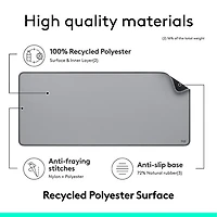 Logitech Studio Desk Mat - Mid Grey
