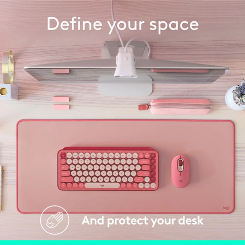 Tapis de bureau Studio de Logitech - Rose foncé